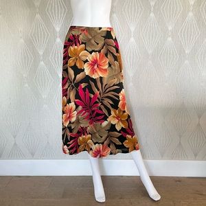 Jones New York Silk Floral Skirt